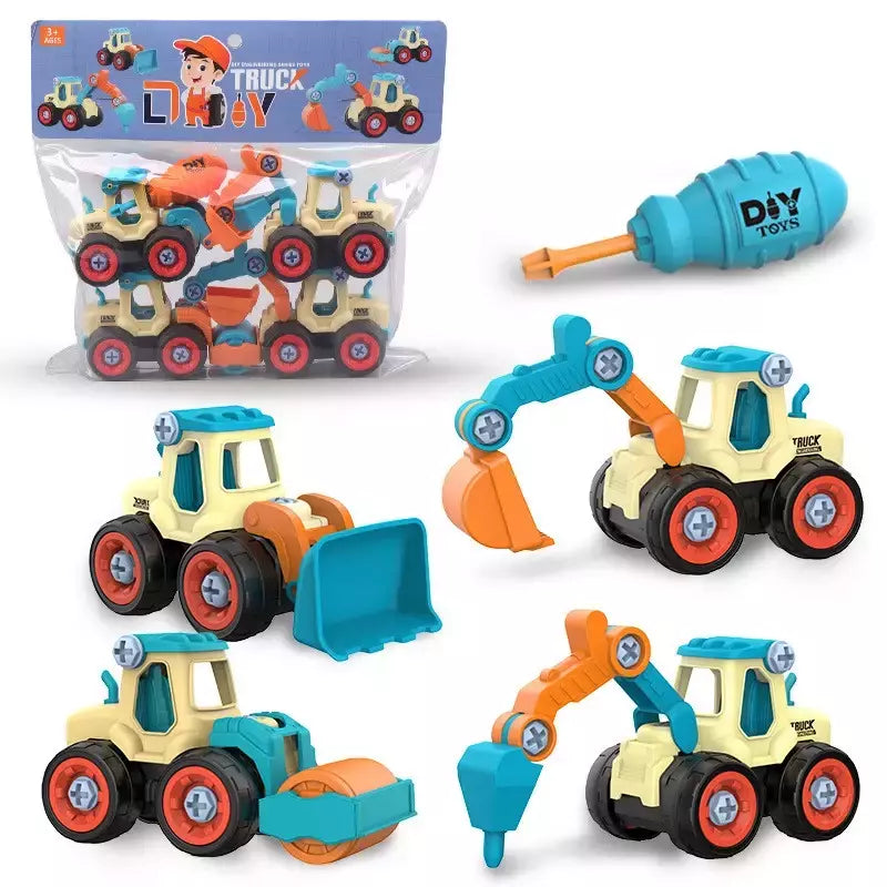Porca Desmontagem Carregando Descarga Engenharia Caminhão Escavadeira Bulldozer Montessori Educação Brinquedo Criança Parafuso Criativo Ferramenta Carro