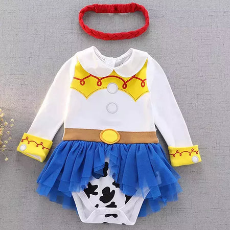 Baby Romper TUTU Vestido Com Headband Infantil Baby Princess Girl Roupas Tamanho 3-18M Cute Design Baby Dress Party Trajes