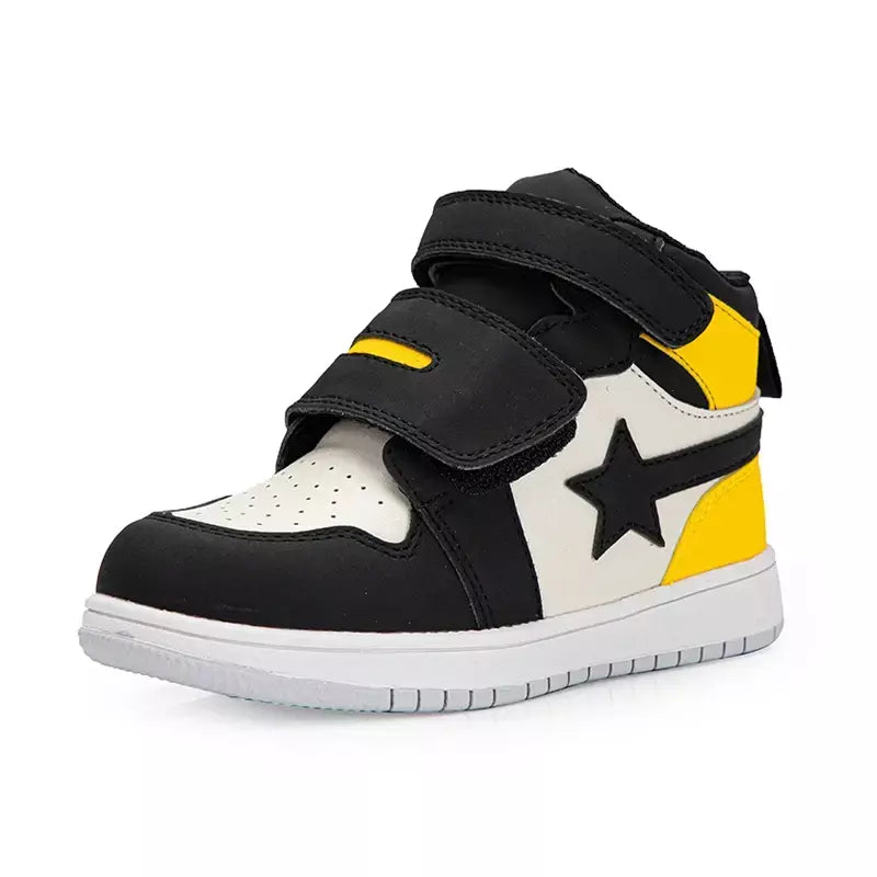 Sapatilhas para crianças, sapatos ortopédicos para crianças, ponta dos pés, suporte de tornozelo alto para caminhada, tênis de sola antiderrapante de fundo duro para meninas meninos pés chatos
