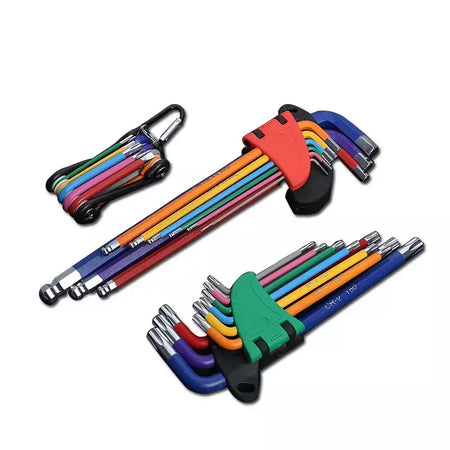Conjunto de chave allen l kit de chave para parafuso allen 9pcs braço longo conjunto de chaves hex 1.5mm a 10mm hexágono chave ferramentas manuais para reparação de bicicletas