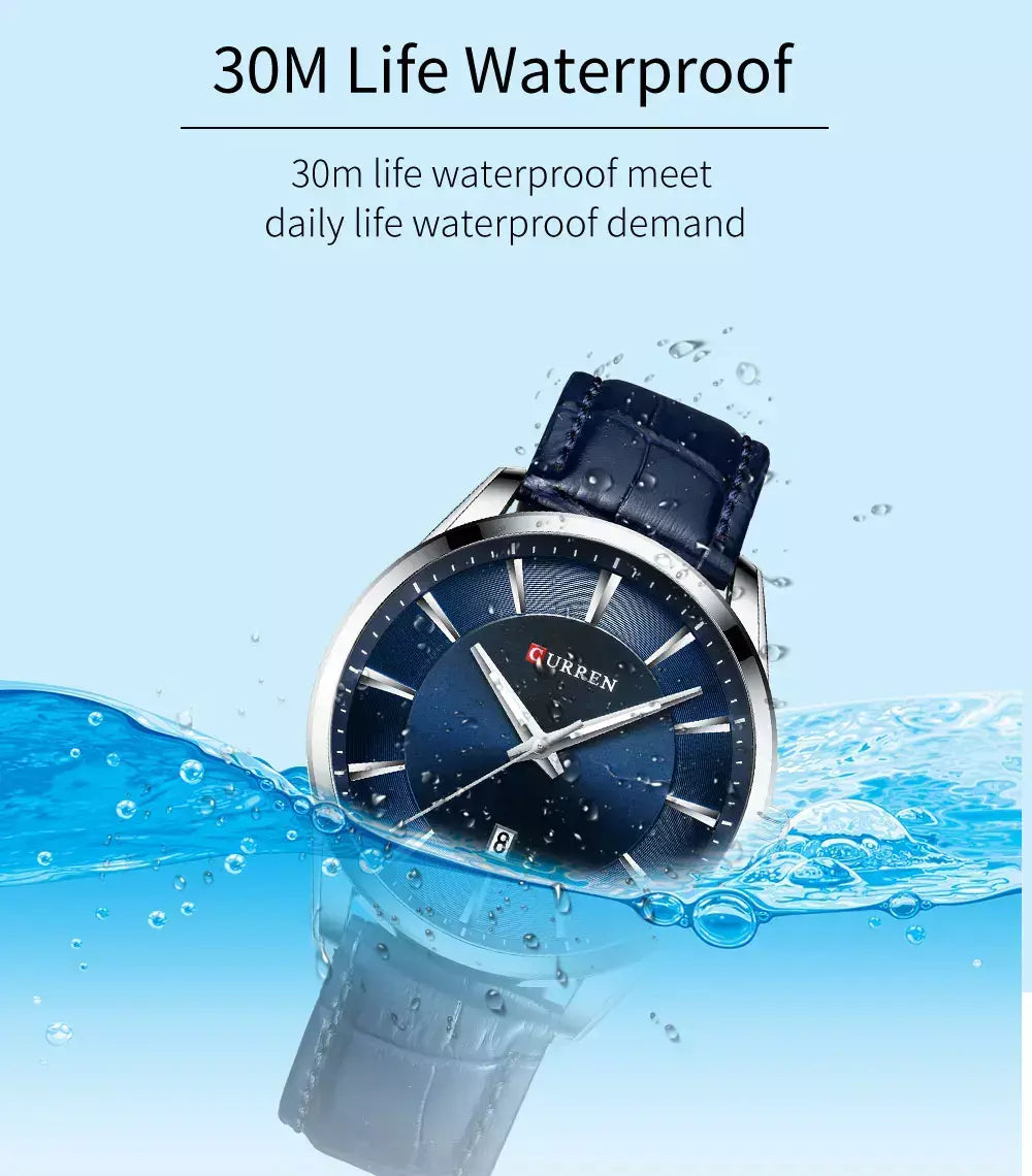 Curren novos relógios de quartzo para homens pulseira de couro masculino relógios de pulso topo marca de luxo relógio masculino de negócios reloj hombres