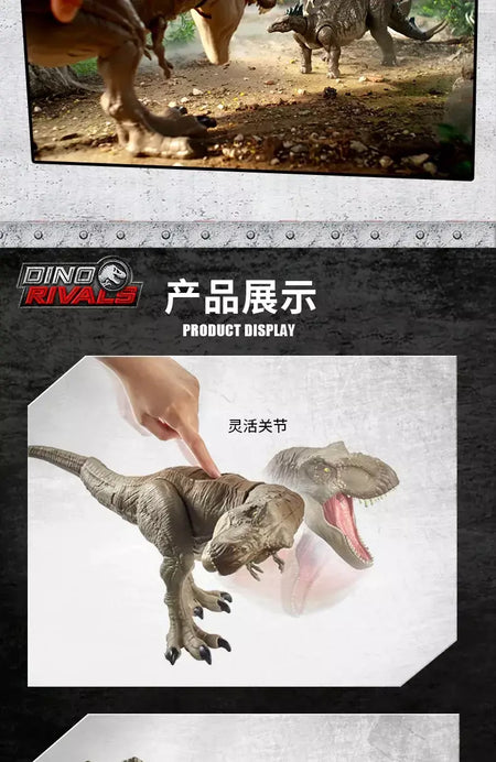 Original jurássico mundo dinossauros anime figura de ação indominus rex tyrannosaurus criança menino brinquedos para crianças presente aniversário mattel