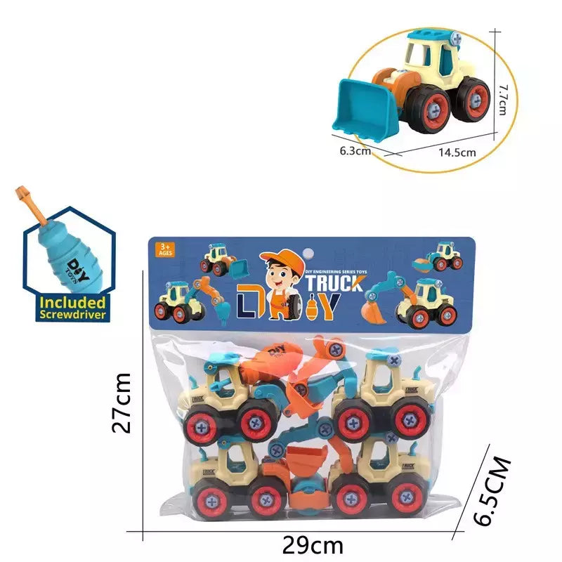 Porca Desmontagem Carregando Descarga Engenharia Caminhão Escavadeira Bulldozer Montessori Educação Brinquedo Criança Parafuso Criativo Ferramenta Carro