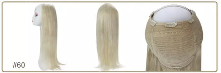 Brilho completo u parte peruca de cabelo humano máquina de cor sólida remy cabelo humano meia peruca clipe em uma peça invisível u forma perucas em linha reta