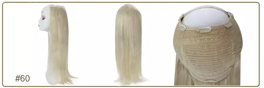 Brilho completo u parte peruca de cabelo humano máquina de cor sólida remy cabelo humano meia peruca clipe em uma peça invisível u forma perucas em linha reta
