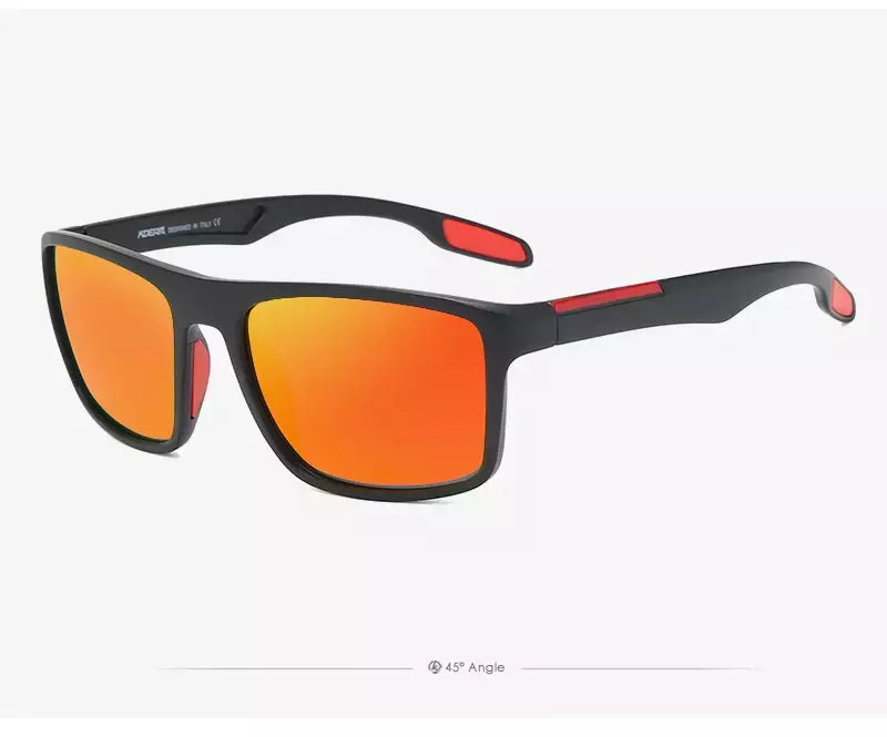 Óculos de sol ultra leves Kdeam retangulares para homens e mulheres, TAC polarizado, lente espessura, óculos de sol para condução, esportes, Cat.3, TR90, 1.1mm