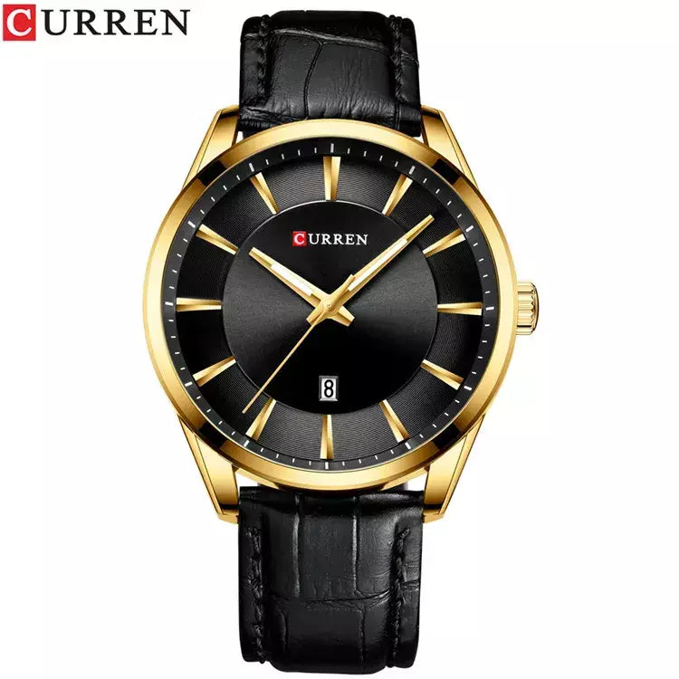 Curren novos relógios de quartzo para homens pulseira de couro masculino relógios de pulso topo marca de luxo relógio masculino de negócios reloj hombres