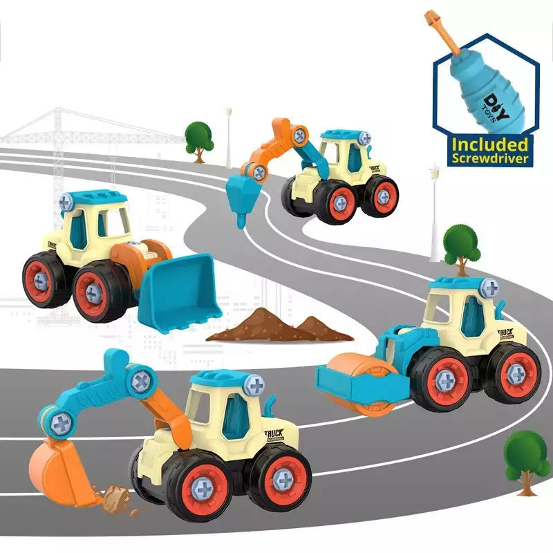 Porca Desmontagem Carregando Descarga Engenharia Caminhão Escavadeira Bulldozer Montessori Educação Brinquedo Criança Parafuso Criativo Ferramenta Carro