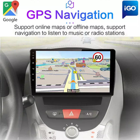 Android 10 2 din reprodutor multimídia do carro para peugeot 107 toyota aygo citroen c1 2005-2014 unidade principal estéreo navegação gps bt wifi