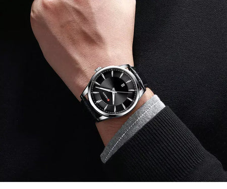 Curren novos relógios de quartzo para homens pulseira de couro masculino relógios de pulso topo marca de luxo relógio masculino de negócios reloj hombres