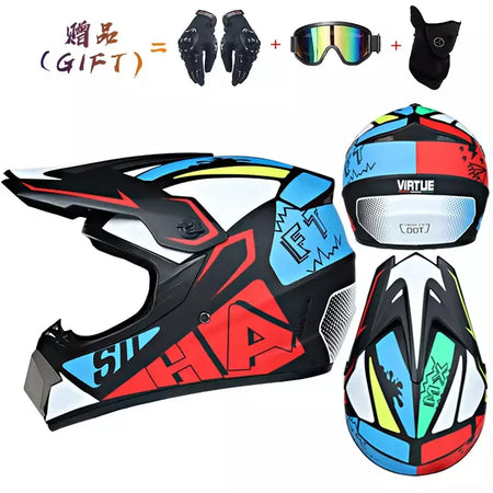 Capacete de segurança para motocross, casco para motocross, bicicleta, downhill, atv, cross, criança, motocicleta, dot abs, 1kg, unissex