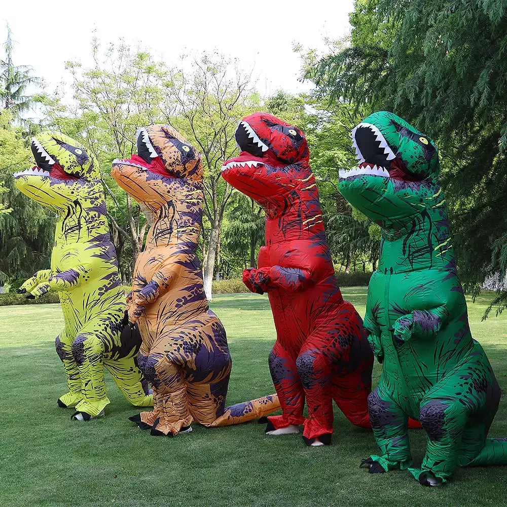 T-Rex-Dinosaur Costume Inflável para Crianças e Adultos, Tyrannosaurus, Role-Playing, Fantasia, Dia das Bruxas, Mascote, Party Apparel