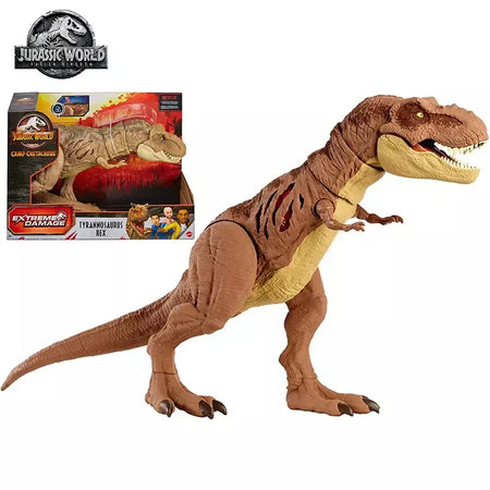 Original jurássico mundo dinossauros anime figura de ação indominus rex tyrannosaurus criança menino brinquedos para crianças presente aniversário mattel