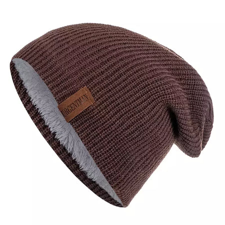 Chapéu clássico de inverno tricotado URGENTMAN Label Casual boné para mulheres homens manter quente adicionar forro de pele chapéu de inverno fashion sólido gorro chapéu 16 cores boné de esqui