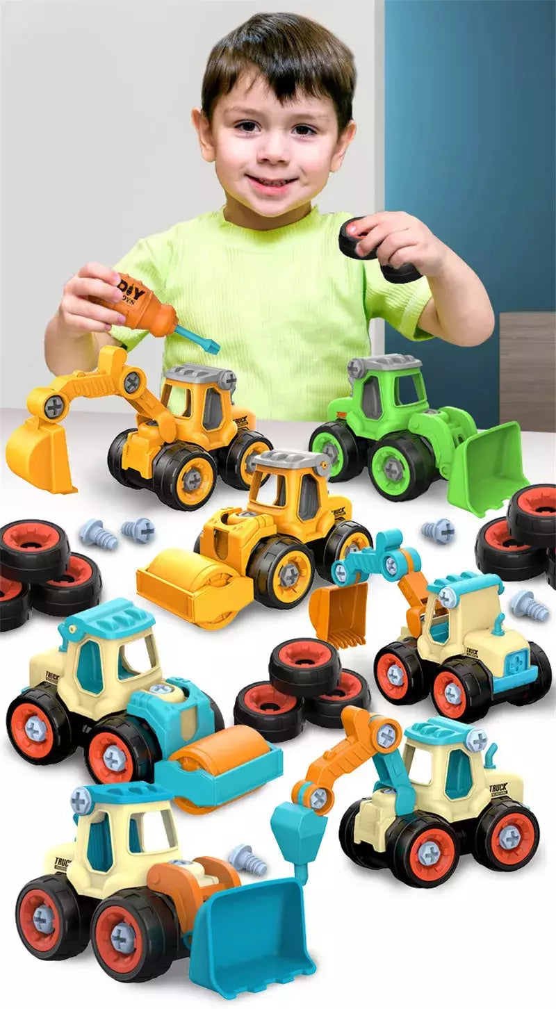 Porca Desmontagem Carregando Descarga Engenharia Caminhão Escavadeira Bulldozer Montessori Educação Brinquedo Criança Parafuso Criativo Ferramenta Carro