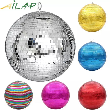 Bola de espelho de discoteca para festa, bola brilhante, luz de palco, bola de vidro rotativa, retrô, reflexiva, ktv, dj, luzes, decoração de natal para casa 2024