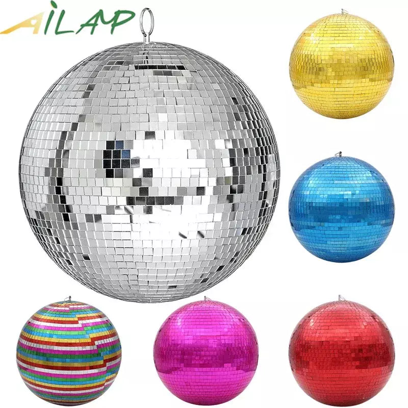 Bola de espelho de discoteca para festa, bola brilhante, luz de palco, bola de vidro rotativa, retrô, reflexiva, ktv, dj, luzes, decoração de natal para casa 2024