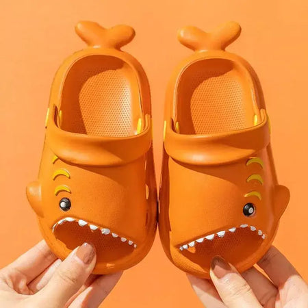 Crianças sandálias dos desenhos animados tubarão verão da criança meninos meninas sola macia sapatos de bebê chinelos antiderrapantes