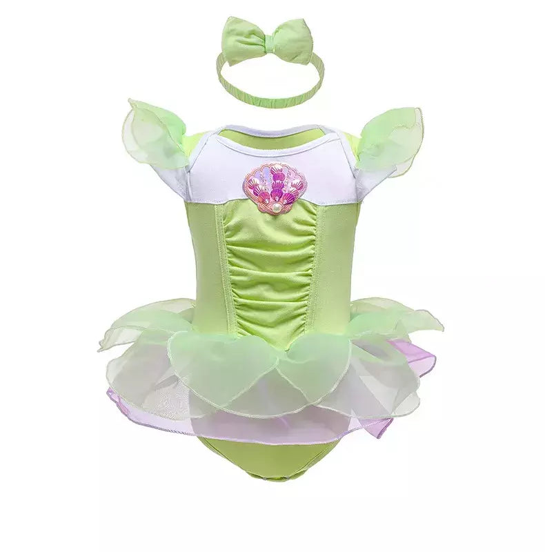 Baby Romper TUTU Vestido Com Headband Infantil Baby Princess Girl Roupas Tamanho 3-18M Cute Design Baby Dress Party Trajes