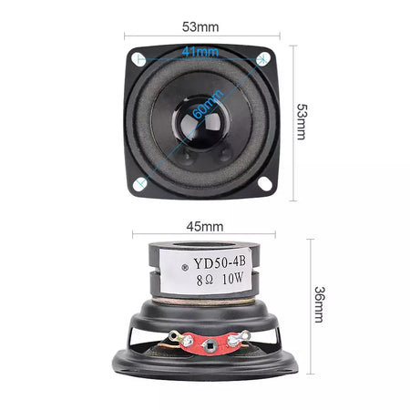 Aiyima 2 pçs 2 Polegada alto-falante de áudio portátil 4 ohm 8 ohm 10w mini alto-falante de som de gama completa diy alto-falante multimídia home theater