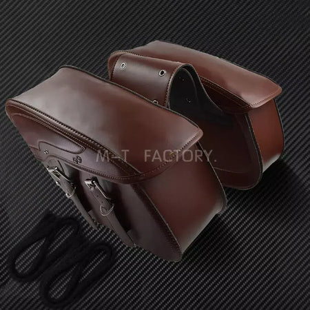 2 alforjes de couro para motocicleta, bolsa lateral para bagagem ao ar livre para harley sportster xl 883 xl 1200 touring dyna softail fl