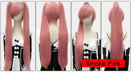 Hsiu 80cm longo staight rabo de cavalo clipe peruca cosplay fibra de alta temperatura perucas sintéticas anime festa rabo de cavalo perucas 14 cores