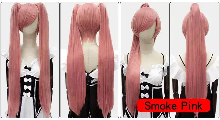 Hsiu 80cm longo staight rabo de cavalo clipe peruca cosplay fibra de alta temperatura perucas sintéticas anime festa rabo de cavalo perucas 14 cores