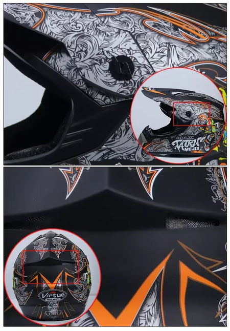 Capacete de segurança para motocross, casco para motocross, bicicleta, downhill, atv, cross, criança, motocicleta, dot abs, 1kg, unissex