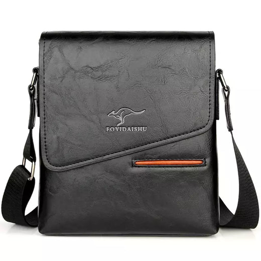 Sacos mensageiro de couro canguru para homens, bolsa tiracolo casual, bolsa de ombro masculina pequena, marca de luxo, verão