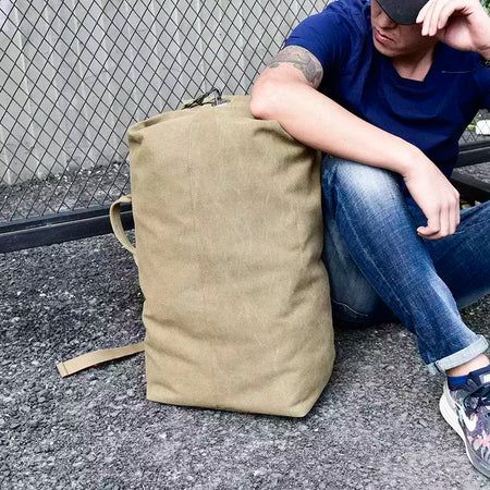 Mochila de Viagem de Grande Capacidade Mochila Mochila de Montanhismo Bagagem Masculina Canvas Bucket Shoulder Bags for Boys, Men Backpacks