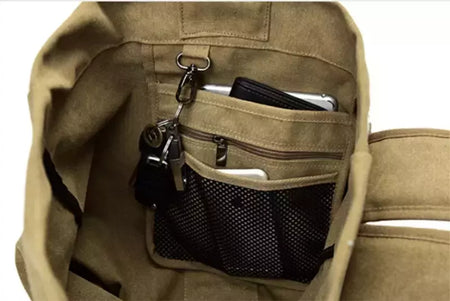 Mochila de Viagem de Grande Capacidade Mochila Mochila de Montanhismo Bagagem Masculina Canvas Bucket Shoulder Bags for Boys, Men Backpacks