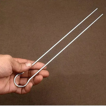 Conjunto de espetos de kebab para churrasco duplo, 6/peças em aço inoxidável, espetos de metal para grelhar, varas para piquenique, acampamento, ferramentas de churrasco