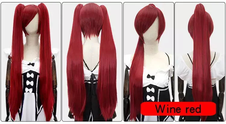 Hsiu 80cm longo staight rabo de cavalo clipe peruca cosplay fibra de alta temperatura perucas sintéticas anime festa rabo de cavalo perucas 14 cores