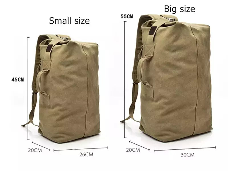 Mochila de Viagem de Grande Capacidade Mochila Mochila de Montanhismo Bagagem Masculina Canvas Bucket Shoulder Bags for Boys, Men Backpacks