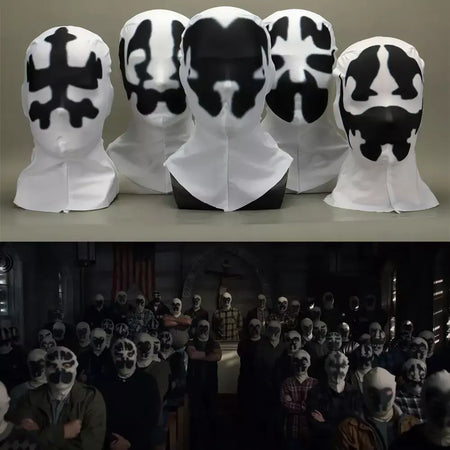 American tv watchmen cosplay rorschach walter kovacs máscaras chapelaria impressão máscara facial completa halloween cosplay acessórios adereços