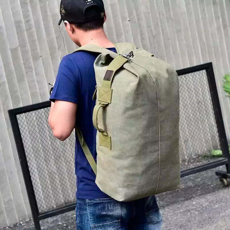 Mochila de Viagem de Grande Capacidade Mochila Mochila de Montanhismo Bagagem Masculina Canvas Bucket Shoulder Bags for Boys, Men Backpacks