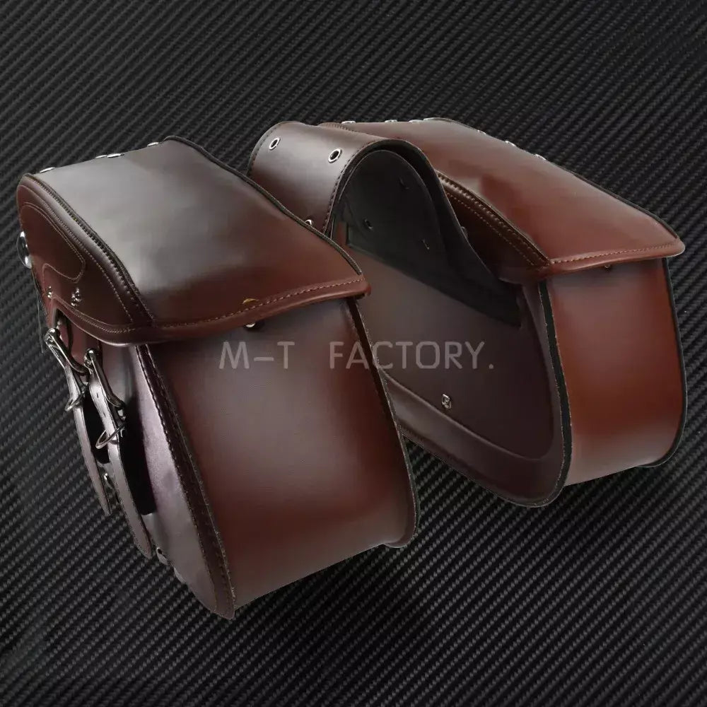 2 alforjes de couro para motocicleta, bolsa lateral para bagagem ao ar livre para harley sportster xl 883 xl 1200 touring dyna softail fl
