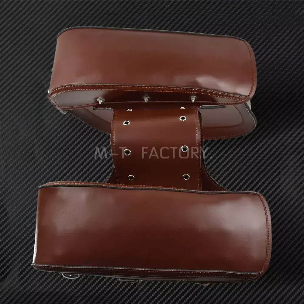 2 alforjes de couro para motocicleta, bolsa lateral para bagagem ao ar livre para harley sportster xl 883 xl 1200 touring dyna softail fl