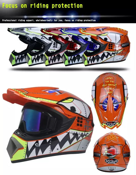 Capacete de segurança para motocross, casco para motocross, bicicleta, downhill, atv, cross, criança, motocicleta, dot abs, 1kg, unissex