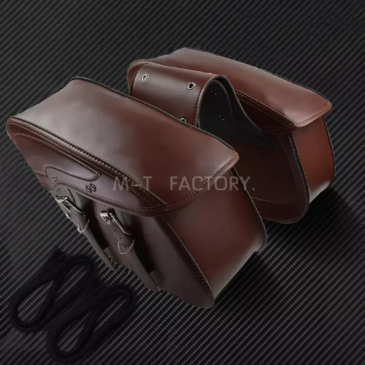 2 alforjes de couro para motocicleta, bolsa lateral para bagagem ao ar livre para harley sportster xl 883 xl 1200 touring dyna softail fl