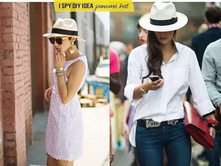 Chapéu de sol Trilby Jazz unissexo, aba grande, fita preta, chapéu Panamá palha de papel, boné casual feminino e masculino, moda quente, verão