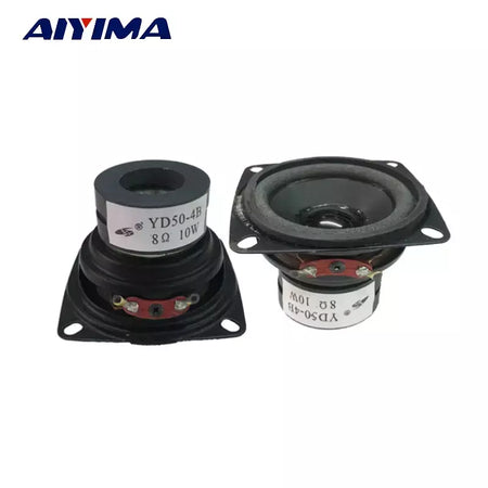 Aiyima 2 pçs 2 Polegada alto-falante de áudio portátil 4 ohm 8 ohm 10w mini alto-falante de som de gama completa diy alto-falante multimídia home theater