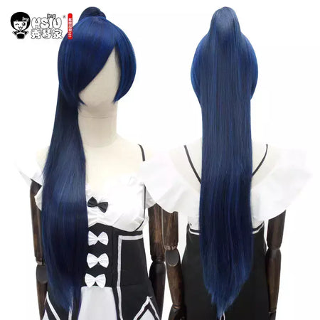 Hsiu 80cm longo staight rabo de cavalo clipe peruca cosplay fibra de alta temperatura perucas sintéticas anime festa rabo de cavalo perucas 14 cores