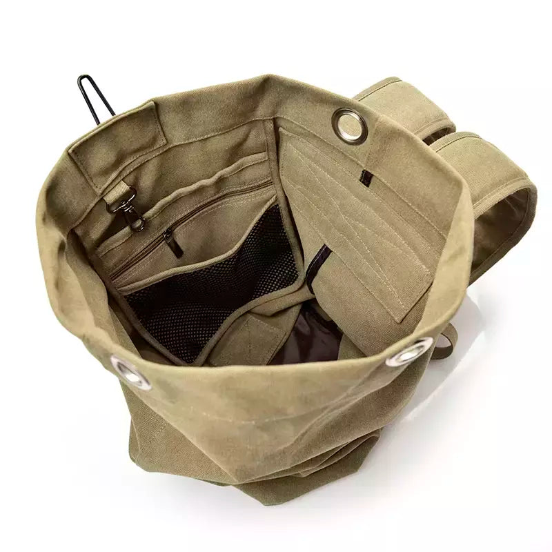 Mochila de Viagem de Grande Capacidade Mochila Mochila de Montanhismo Bagagem Masculina Canvas Bucket Shoulder Bags for Boys, Men Backpacks