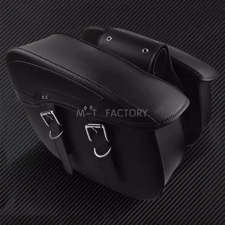 2 alforjes de couro para motocicleta, bolsa lateral para bagagem ao ar livre para harley sportster xl 883 xl 1200 touring dyna softail fl