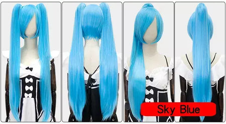 Hsiu 80cm longo staight rabo de cavalo clipe peruca cosplay fibra de alta temperatura perucas sintéticas anime festa rabo de cavalo perucas 14 cores