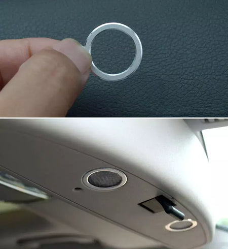Guarnição de luz para espelho interior, 2 peças, para mercedes benz w203 w211 w212 a b c e cla gla glk ml gl classe acessório cromado