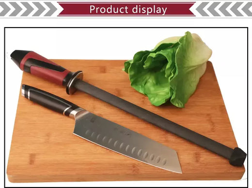 V-SAN-Professional Kitchen Knife Sharpener Rod com alça confortável, Ceramic Sharpener, ferramenta de nitidez, High Performance, TV1703