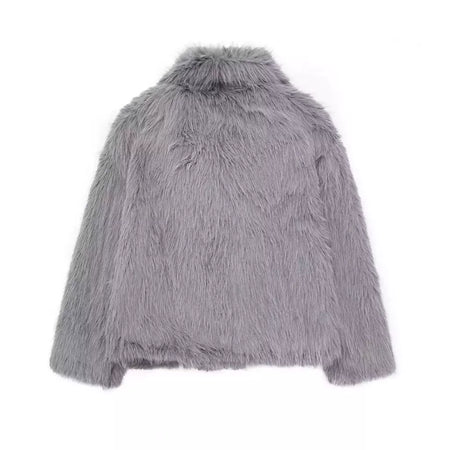 TRAF-Jaqueta feminina de tecido de lantejoulas de metal, casaco solto, gola alta, manga comprida, outerwear feminino chique, outono, inverno, 2023