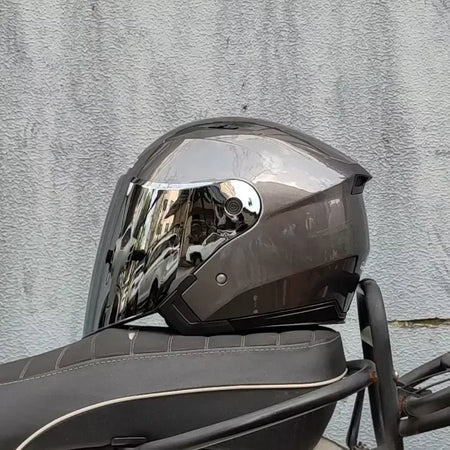 Homens motocicleta metade capacetes lente dupla scooter moto capacete casco aldeia equitação capacete de moto motocross capacetes-JIEKAI